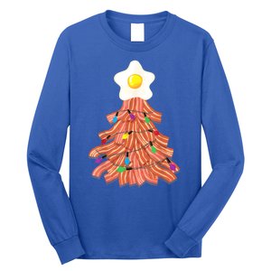 Bacon Christmas Tree Egg Top Funny Pork Lover Gift Long Sleeve Shirt