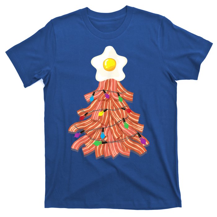 Bacon Christmas Tree Egg Top Funny Pork Lover Gift T-Shirt