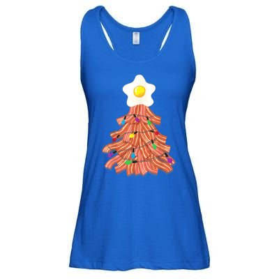 Bacon Christmas Tree Egg Top Funny Pork Lover Gift Ladies Essential Flowy Tank