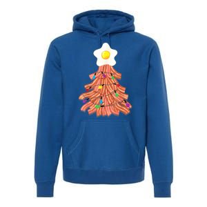 Bacon Christmas Tree Egg Top Funny Pork Lover Gift Premium Hoodie