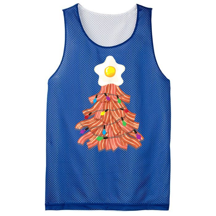 Bacon Christmas Tree Egg Top Funny Pork Lover Gift Mesh Reversible Basketball Jersey Tank