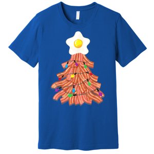 Bacon Christmas Tree Egg Top Funny Pork Lover Gift Premium T-Shirt