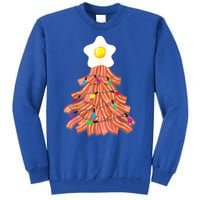 Bacon Christmas Tree Egg Top Funny Pork Lover Gift Tall Sweatshirt