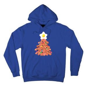 Bacon Christmas Tree Egg Top Funny Pork Lover Gift Tall Hoodie