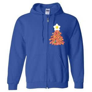 Bacon Christmas Tree Egg Top Funny Pork Lover Gift Full Zip Hoodie