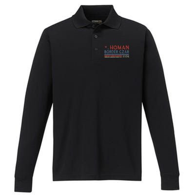 Border Czar Tom Homan Trump President Election Maga Support Performance Long Sleeve Polo