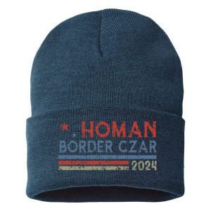 Border Czar Tom Homan Trump President Election Maga Support Sustainable Knit Beanie