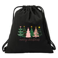 Boho Christmas Tree funny holiday Drawstring Bag