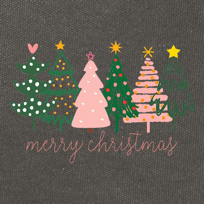 Boho Christmas Tree funny holiday Cotton Canvas Backpack