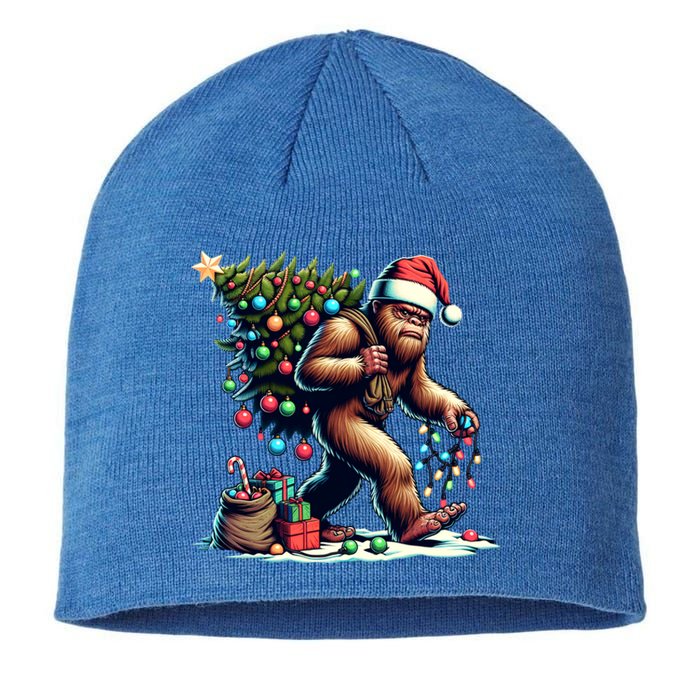 Bigfoot Christmas Tree Lights Xmas Sasquatch Lovers Gift Sustainable Beanie