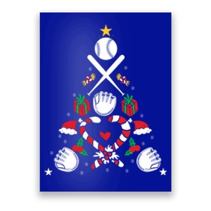 Baseball Christmas Tree Baseball Bats Xmas Baseball Player Gift Poster