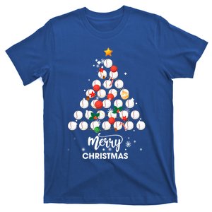 Baseball Christmas Tree Xmas Gift For Baseball Lovers Gift T-Shirt