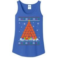 Basketball Christmas Tree Funny Ugly Christmas Sweater Gift Ladies Essential Tank