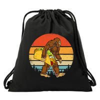 Bigfoot Carrying Taco Funny Cinco De Mayo Men Sasquatch Drawstring Bag