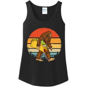 Bigfoot Carrying Taco Funny Cinco De Mayo Men Sasquatch Ladies Essential Tank