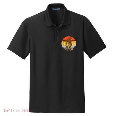 Bigfoot Carrying Taco Funny Cinco De Mayo Men Sasquatch Dry Zone Grid Polo
