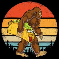 Bigfoot Carrying Taco Funny Cinco De Mayo Men Sasquatch 16 in Basic Backpack