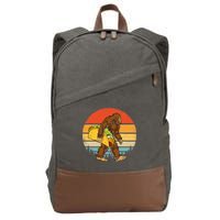 Bigfoot Carrying Taco Funny Cinco De Mayo Men Sasquatch Cotton Canvas Backpack