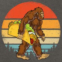 Bigfoot Carrying Taco Funny Cinco De Mayo Men Sasquatch Cotton Canvas Backpack