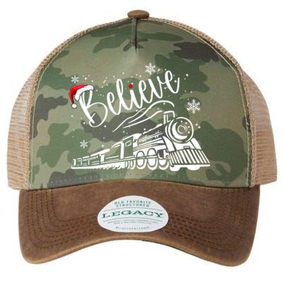 Believe Christmas Train Holiday Legacy Tie Dye Trucker Hat