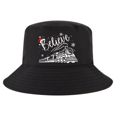 Believe Christmas Train Holiday Cool Comfort Performance Bucket Hat