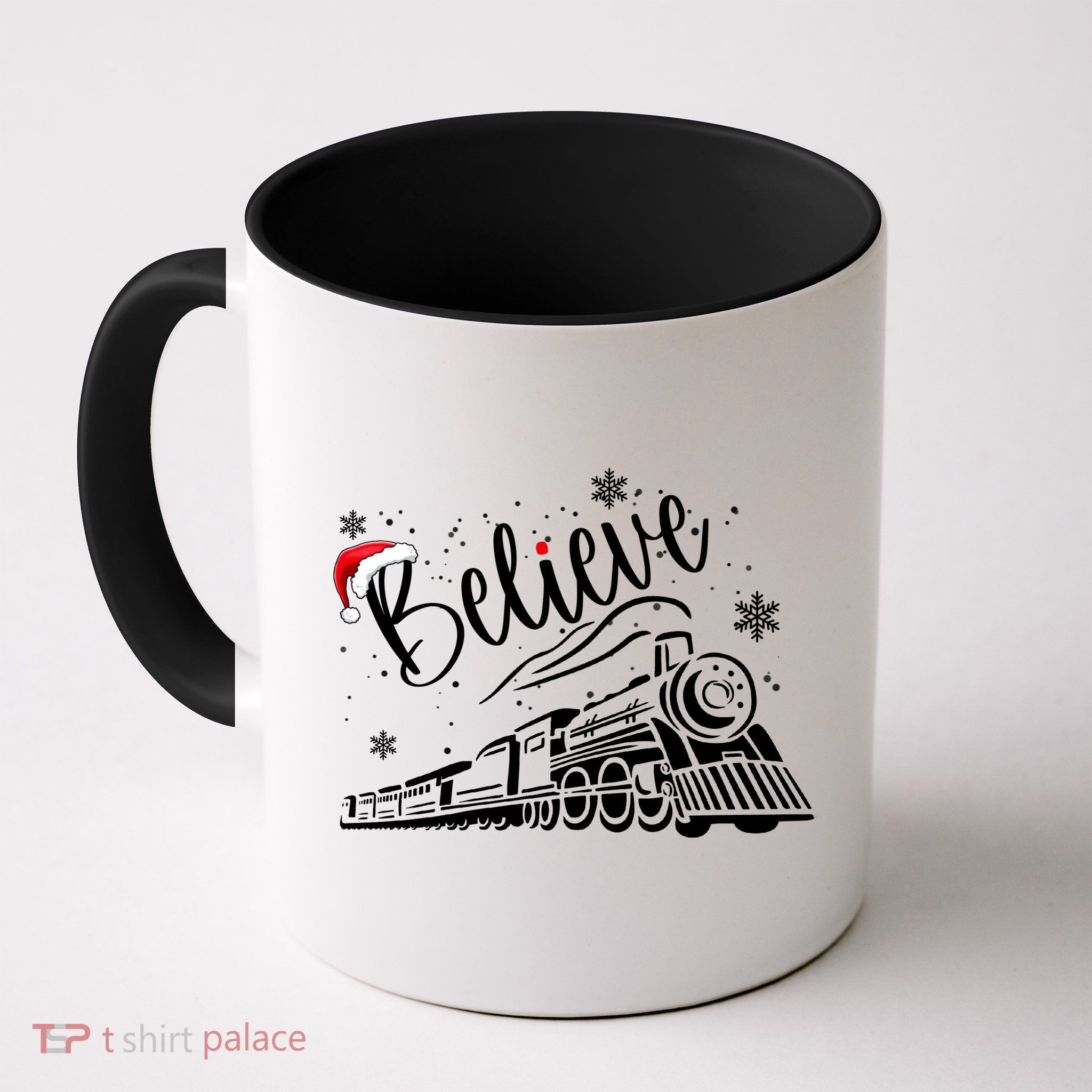 Believe Christmas Train Holiday Mug