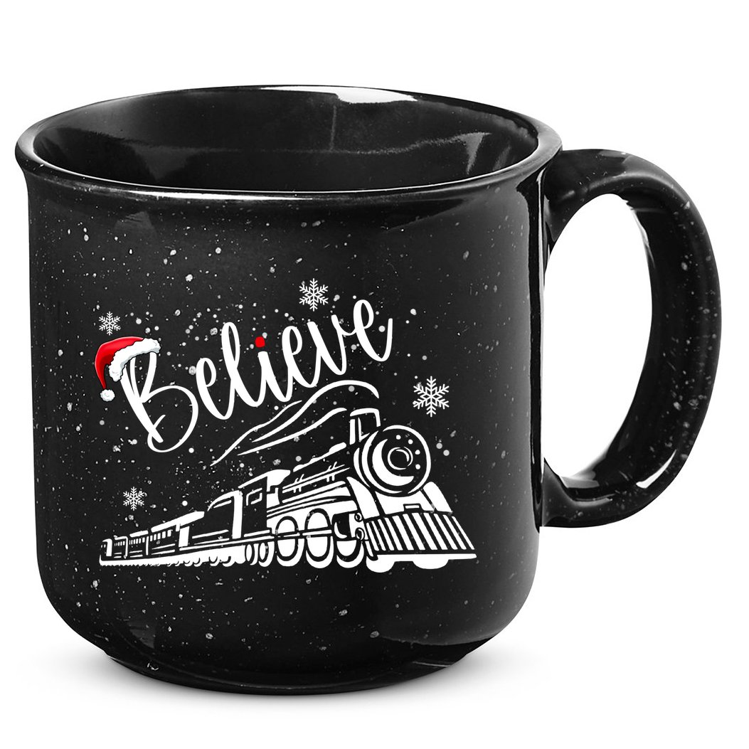Believe Christmas Train Holiday 15oz Campfire Ceramic Mug