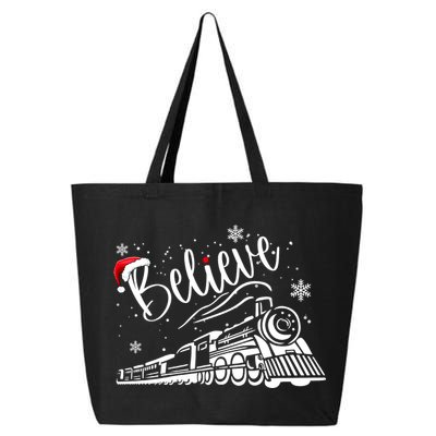 Believe Christmas Train Holiday 25L Jumbo Tote