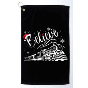 Believe Christmas Train Holiday Platinum Collection Golf Towel