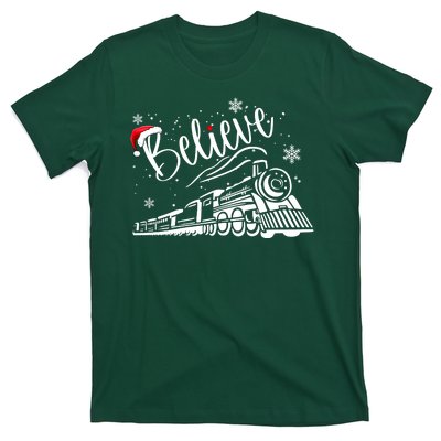 Believe Christmas Train Holiday T-Shirt