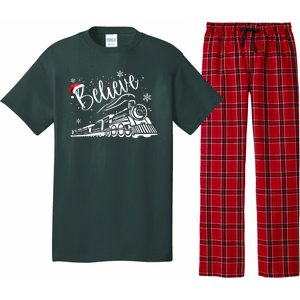 Believe Christmas Train Holiday Pajama Set