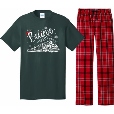 Believe Christmas Train Holiday Pajama Set