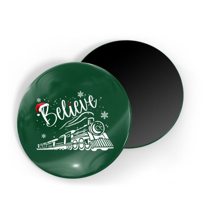 Believe Christmas Train Holiday Magnet