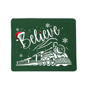 Believe Christmas Train Holiday Mousepad