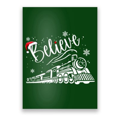 Believe Christmas Train Holiday Poster