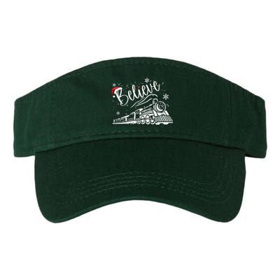 Believe Christmas Train Holiday Valucap Bio-Washed Visor