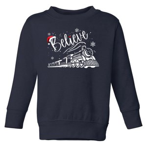 Believe Christmas Train Holiday Toddler Sweatshirt