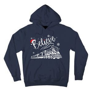 Believe Christmas Train Holiday Tall Hoodie