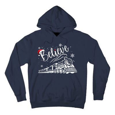 Believe Christmas Train Holiday Tall Hoodie