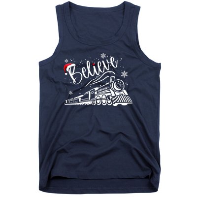 Believe Christmas Train Holiday Tank Top