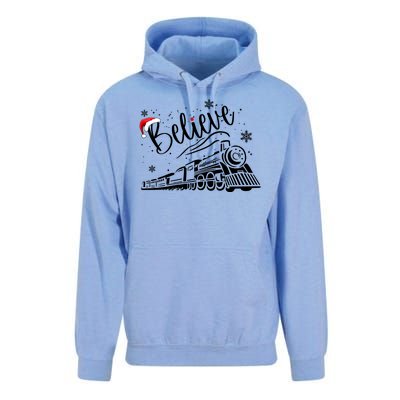 Believe Christmas Train Holiday Unisex Surf Hoodie