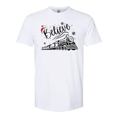 Believe Christmas Train Holiday Softstyle® CVC T-Shirt