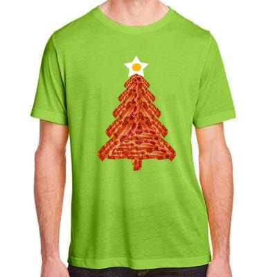 Bacon Christmas Tree Gift Breakfast Holiday Egg Star Holiday Gift Adult ChromaSoft Performance T-Shirt