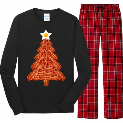 Bacon Christmas Tree Gift Breakfast Holiday Egg Star Holiday Gift Long Sleeve Pajama Set