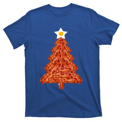 Bacon Christmas Tree Gift Breakfast Holiday Egg Star Holiday Gift T-Shirt