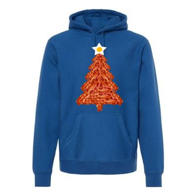 Bacon Christmas Tree Gift Breakfast Holiday Egg Star Holiday Gift Premium Hoodie