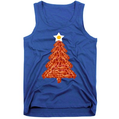 Bacon Christmas Tree Gift Breakfast Holiday Egg Star Holiday Gift Tank Top