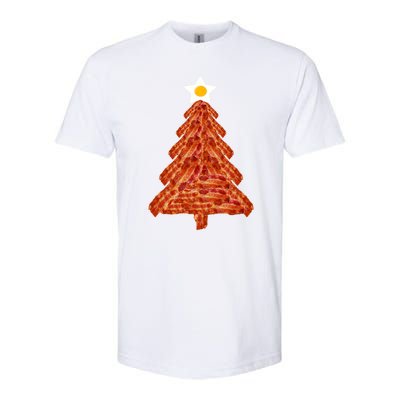 Bacon Christmas Tree Gift Breakfast Holiday Egg Star Holiday Gift Softstyle CVC T-Shirt