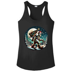 Bigfoot Christmas Tree Lights Xmas Sasquatch Lovers Ladies PosiCharge Competitor Racerback Tank