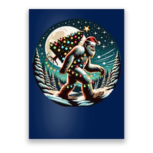 Bigfoot Christmas Tree Lights Xmas Sasquatch Lovers Poster